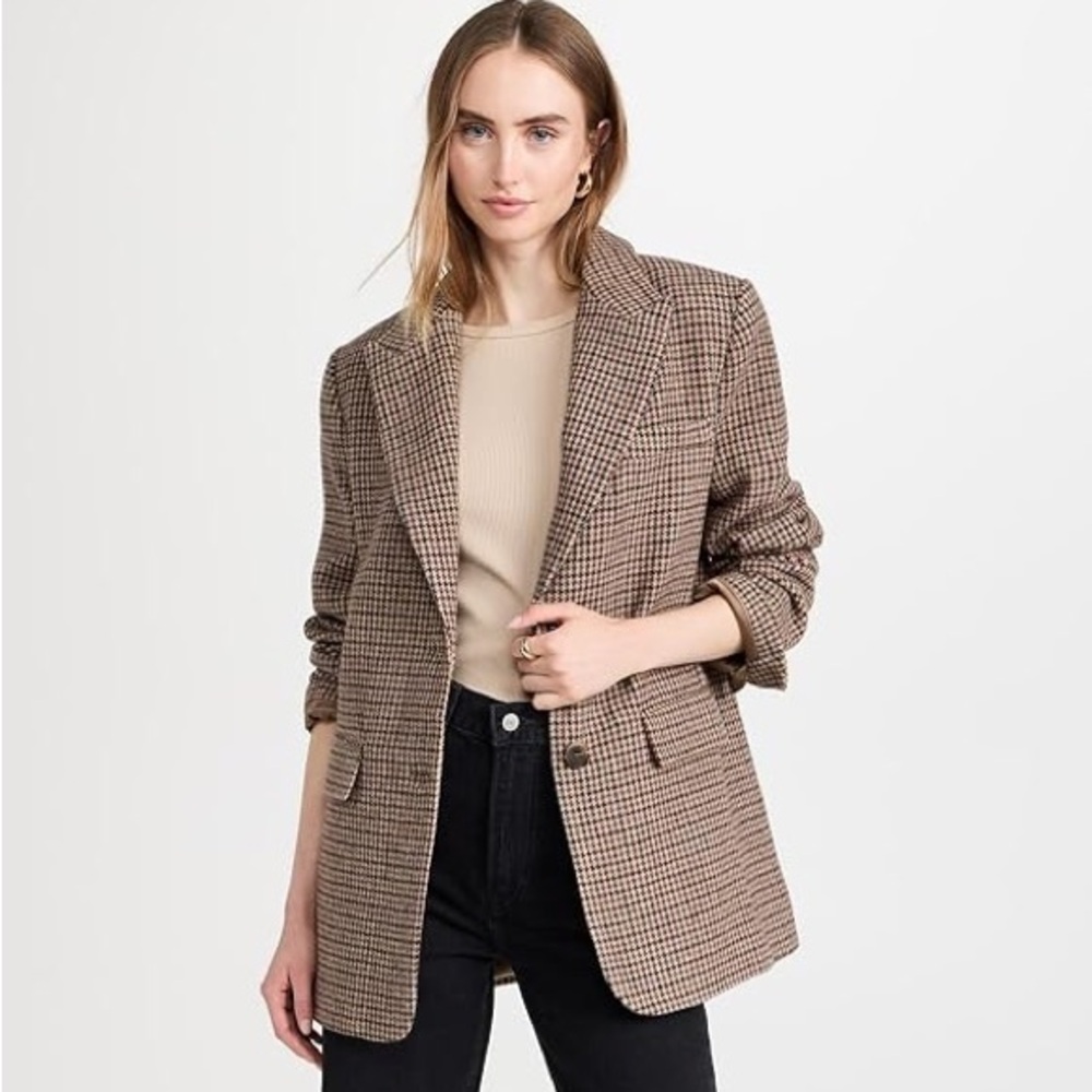 ASTR the label oversized houndstooth blazer